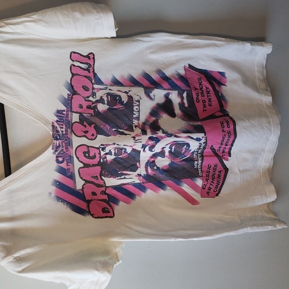 Topman men's v-neck tshirt, white cotton with front print - Picture 2 of 6